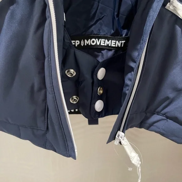 NEW FP free people movement all prepped short parka jacket navy blue NWOT - Picture 8 of 11